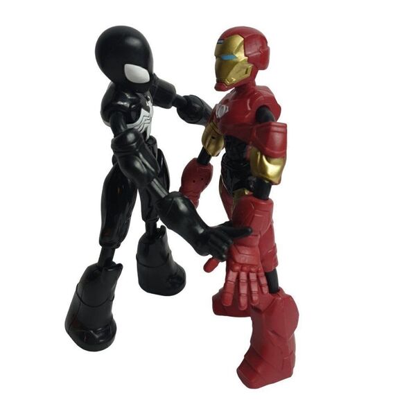 Marvel Bend & Flex Iron Man and Venom Black Suit 6" Action Figures Toys - Picture 2 of 5